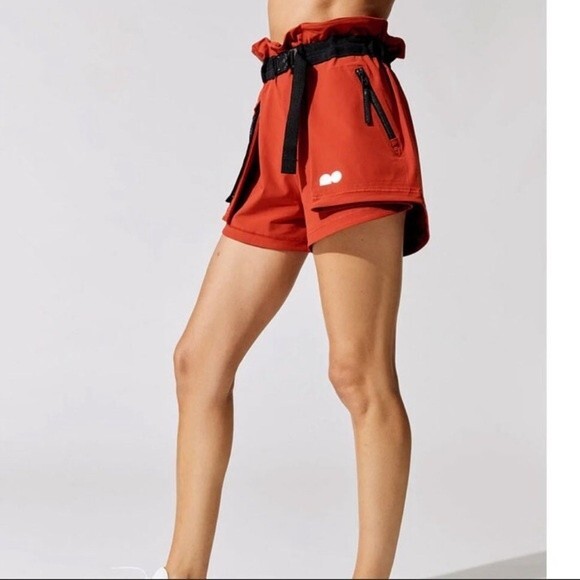 NWT Nike Tennis Shorts Naomi Osaka Utility Belted Orange Nylon Spandex Mesh L - Picture 12 of 16